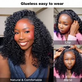 All-In-One Realistic Versatile Cap Drawstring Ponytail Half Wig