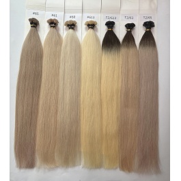 Keratin Flat Tips Blonde Toner Color Virgin Remy Ktips extensions 100grams