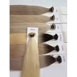 Keratin Flat Tips Blonde Toner Color Virgin Remy Ktips extensions 100grams