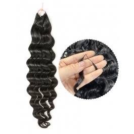  Seamless Feather Crochet Human Hair Extensions texture black and color