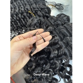  Seamless Feather Crochet Human Hair Extensions texture black and color