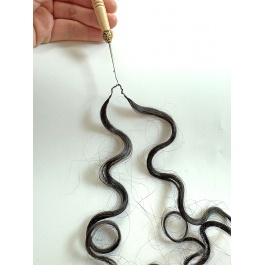  Seamless Feather Crochet Human Hair Extensions texture black and color