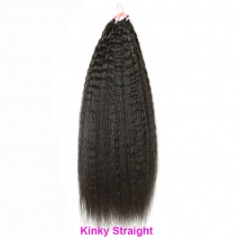  Seamless Feather Crochet Human Hair Extensions texture black and color