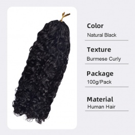  Seamless Feather Crochet Human Hair Extensions texture black and color