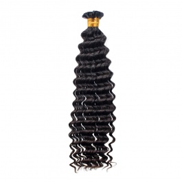 Elesis Virgin Hair Deep Wave Flat tips hair extensions k-tips Virgin Remy Hair 100grams
