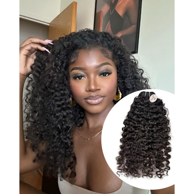 Top Raw Grade Bundle 1pcs Burmese Curly Human hair Weft