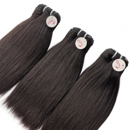 Coarse Light Yaki Raw Hair Straight 4C  hair 3 bundles