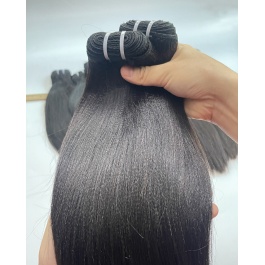 Top Raw Grade Yaki Straight  Natural 4C Relax Hair 1pcs