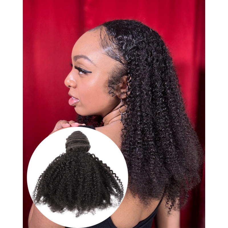 Afo Kinky Curly Weft Affordable Virgin Remy Human Hair 1pcs