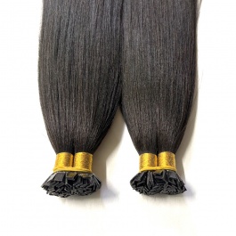 Elesis Virgin Hair Yaki Straight k-tips Keratin extensions Flat tips Virgin Remy Hair 100grams