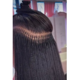 Elesis Virgin Hair Yaki Straight k-tips Keratin extensions Flat tips Virgin Remy Hair 100grams