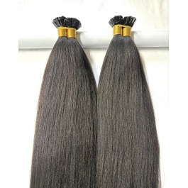 Elesis Virgin Hair Yaki Straight k-tips Keratin extensions Flat tips Virgin Remy Hair 100grams