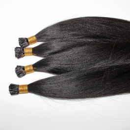 Elesis Virgin Hair Yaki Straight Itips hair extensions Virgin Remy Hair 100grams
