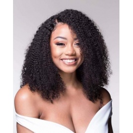 Afo Kinky Curly Weft Affordable Virgin Remy Human Hair 1pcs