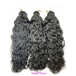  Seamless Feather Crochet Human Hair Extensions texture black and color