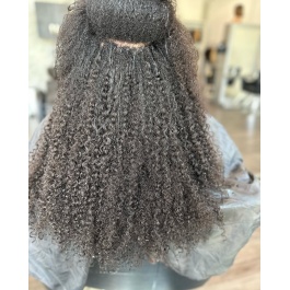 Elesis Virgin Hair Flat Keratin bonds Kinky Curly ktips hair extensions Virgin Remy Hair 100grams