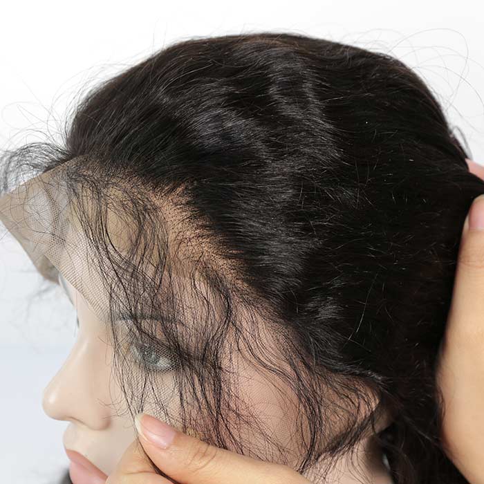 Lace Frontal Human Hair Wigs Pre Plucked Natural Hair Line With Baby Hair Brazilian Loose Deep Curly Wig for Black Women